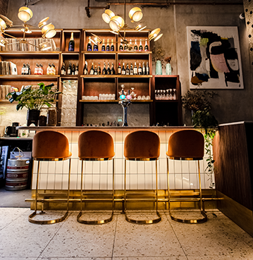 The bar at Pitch City venue.